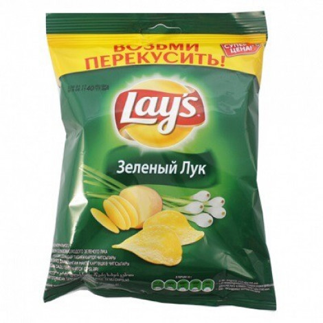 LAY`S ЗЕЛЕНЫЙ ЛУК 80Г (ЧИПСЫ)